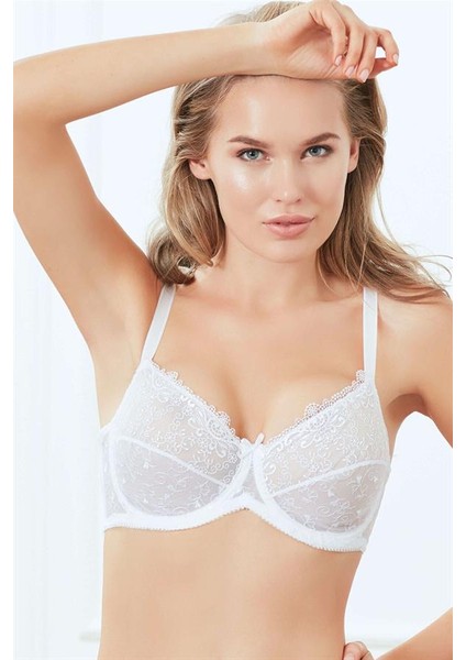 Balenli Desteksiz Dolgusuz Toparlayıcı Dantelli Küçültücü Sütyen AX21335