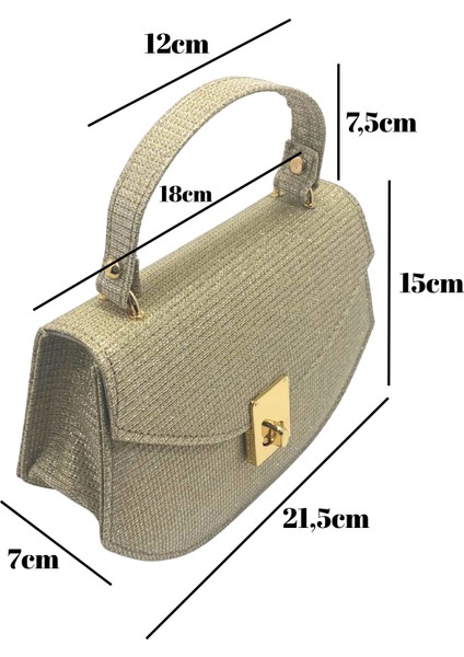 Altın (Gold) Renkli Abiye Çanta (Simli Görünüm) fırsatları