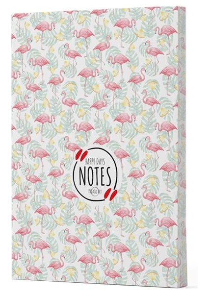 Flamingo 3 - Yan Boyamalı Çizgili Defter