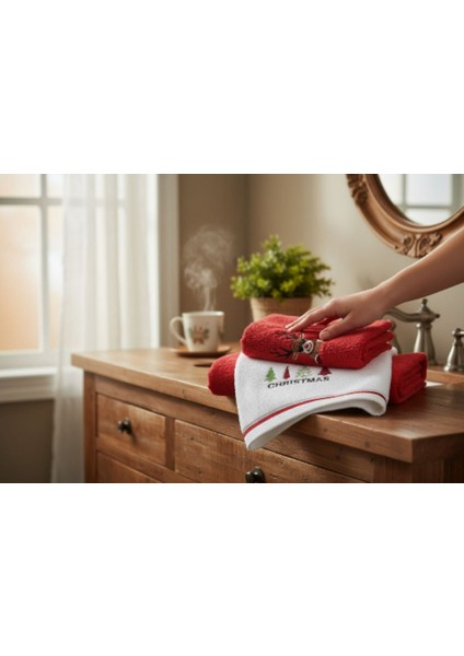 2’li Yılbaşı Temalı %100 Pamuk Havlu Seti – Noel Baba ve Geyik Işlemeli, Waffle Dokuma El Havlusu, Nakışlı Mutfak ve Banyo Havlusu, Hediyelik Yılbaşı Süslemeli Havlu Seti fiyatları