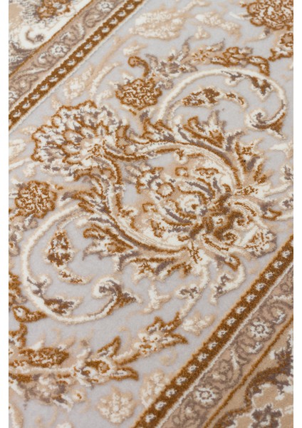 Lübna 01 Beıge Bambu ve Viskon Kullanılarak Üretilen Klasik Desenli Şık, Zarif Salon Halısı indirimleri