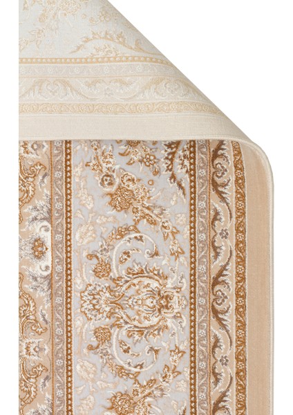 Lübna 01 Beıge Bambu ve Viskon Kullanılarak Üretilen Klasik Desenli Şık, Zarif Salon Halısı fiyatları