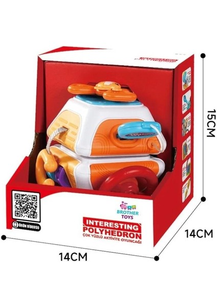 10 Aktiviteli Eğitici Çok Amaçlı Aktivite Küpü Montessori Oyuncak 15 Cm.