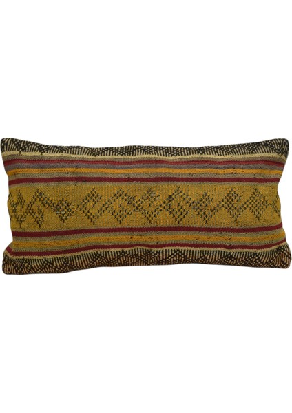 Yeni El Dokuma Dekoratif Lumbar Kilim Kırlent Yastık Kılıfı 6597
