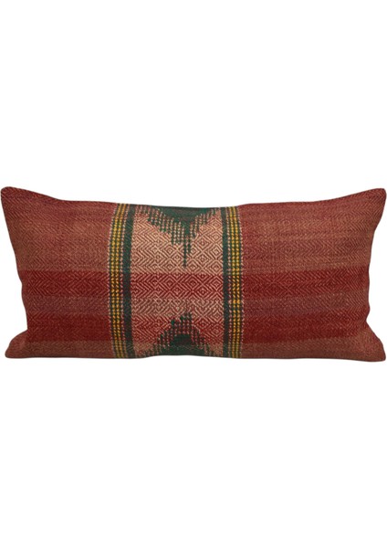 Yeni El Dokuma Dekoratif Lumbar Kilim Kırlent Yastık Kılıfı 6604