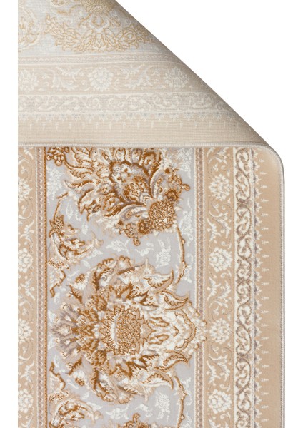 Lübna 02 Beıge Bambu ve Viskon Kullanılarak Üretilen Klasik Desenli Şık, Zarif Salon Halısı fiyatları