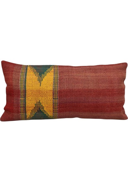 Yeni El Dokuma Dekoratif Lumbar Kilim Kırlent Yastık Kılıfı 6620