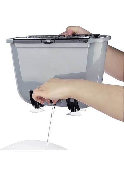 Su Tasarrufu Sağlayan Vantuzlu Bulaşık Yıkama Fırçası + Lavabo ve Küvet Temizleme Fırçası - 2li Set modelleri