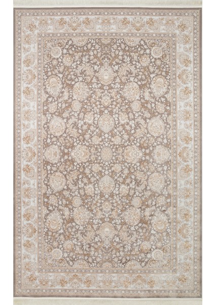 Lübna 02 Grey Bambu ve Viskon Kullanılarak Üretilen Klasik Desenli Şık, Zarif Salon Halısı