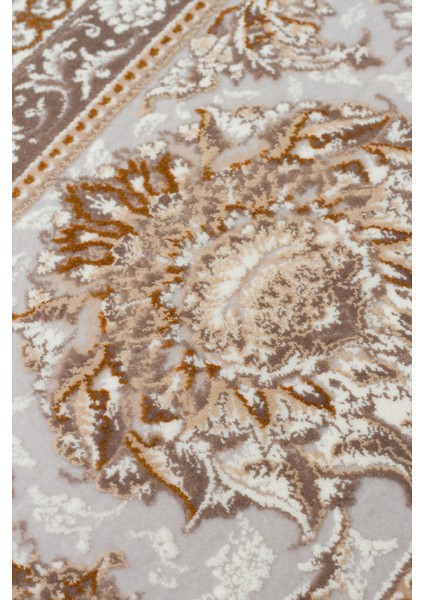 Lübna 02 Grey Bambu ve Viskon Kullanılarak Üretilen Klasik Desenli Şık, Zarif Salon Halısı fırsatları