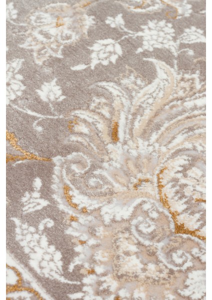 Lübna 02 Grey Bambu ve Viskon Kullanılarak Üretilen Klasik Desenli Şık, Zarif Salon Halısı indirimleri