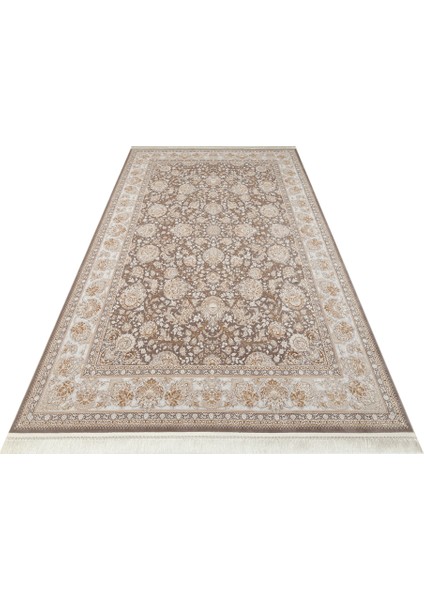 Lübna 02 Grey Bambu ve Viskon Kullanılarak Üretilen Klasik Desenli Şık, Zarif Salon Halısı