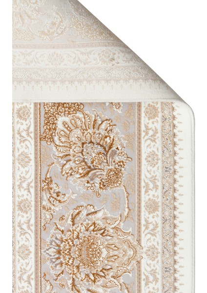 Lübna 02 Cream Bambu ve Viskon Kullanılarak Üretilen Klasik Desenli Şık, Zarif Salon Halısı fiyatları