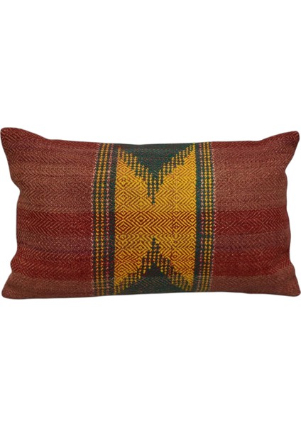 Yeni El Dokuma Dekoratif Lumbar Kilim Kırlent Yastık Kılıfı 6592
