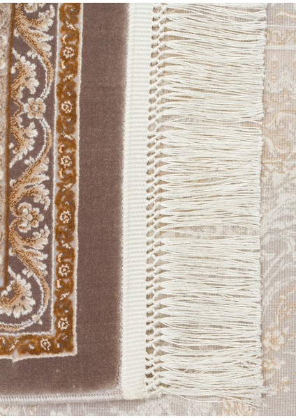 Lübna 01 Grey Bambu ve Viskon Kullanılarak Üretilen Klasik Desenli Şık, Zarif Salon Halısı