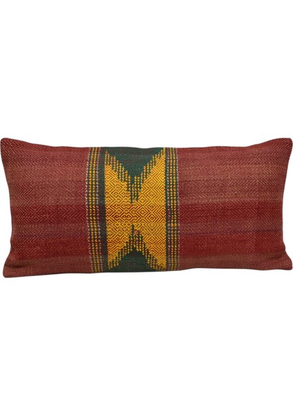 Yeni El Dokuma Dekoratif Lumbar Kilim Kırlent Yastık Kılıfı 6623