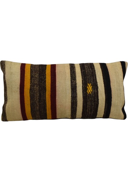 Yeni El Dokuma Dekoratif Lumbar Kilim Kırlent Yastık Kılıfı 6600