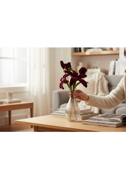 El Yapımı Şönil Çiçek