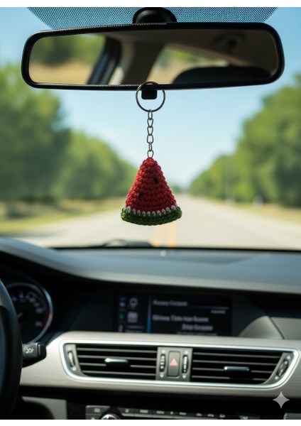 El Yapımı Amigurumi Karpuz Dilimi Anahtarlık – Örgü Çanta Süsü – Sevimli Hediyelik fiyatları