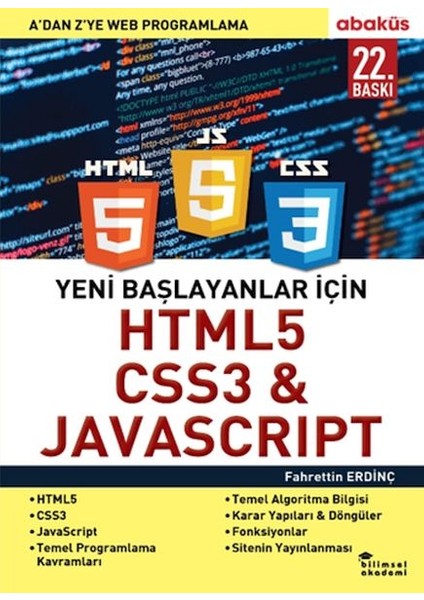 Yeni Başlayanlar Için Html5, Css3 ve Javascript - A ’dan Z’ye Web Programlama