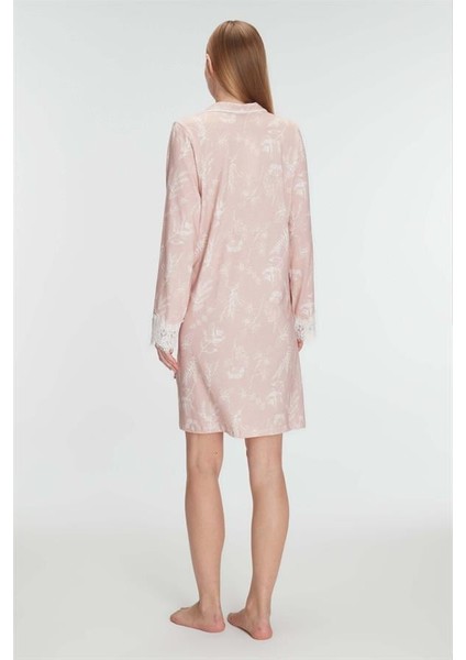 Cotton Modal Uzun Kol Gecelik AX21818 modelleri