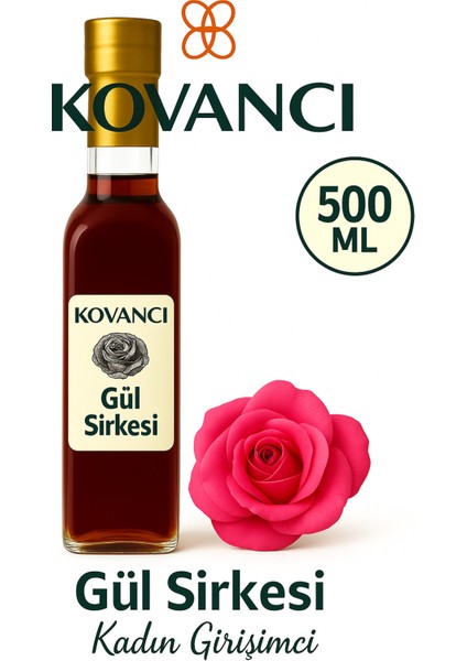 Doğal Gül Sirkesi 500ML – Katkısız ve Antioksidan Deposu-Kadın Girişimci