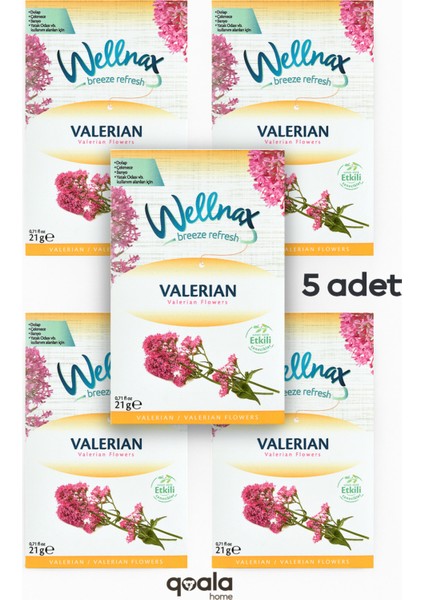 ( 5 Adet ) Valerian | Dolap ve Çekmece Kokusu | Rutubet Önleyici Kese, Askılı Dolap Kokusu