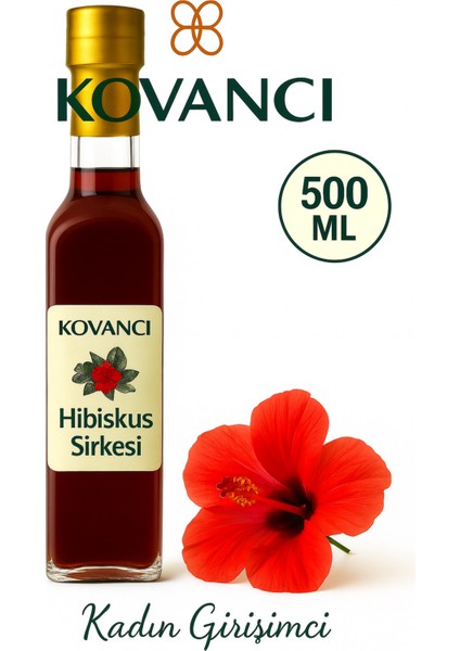 Doğal Hibiskus Sirkesi – Antioksidan ve Detoks ETKILI-500ML-KADIN Girişimci