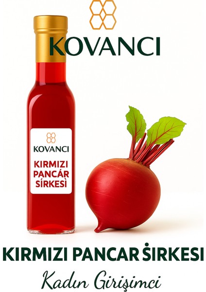 Kırmızı Kök Sirkesi-Doğal Kırmızı Pancar SIRKESI-%100 Doğal-Kadın GIRIŞIMCI-500ML