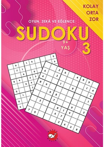 Oyun, Zeka ve Eğlence: Sudoku 3 Kolay, Orta, Zor (9+ Yaş)