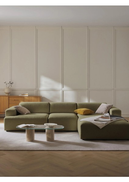 Molly Köşe Koltuk Kırık Beyaz Keten Sağ/sol Köşe 290X180