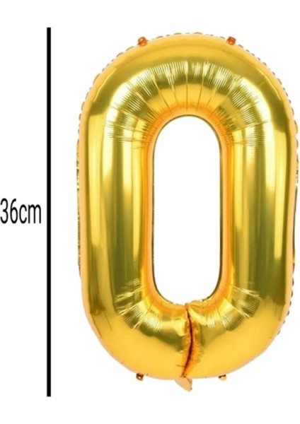 Yılbaşı 2026 Gold Renk Rakam Folyo Balon Küçük Boy 36 cm modelleri
