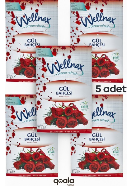 ( 5 Adet ) Gül Bahçesi | Dolap ve Çekmece Kokusu | Rutubet Önleyici Kese, Askılı Dolap Kokusu