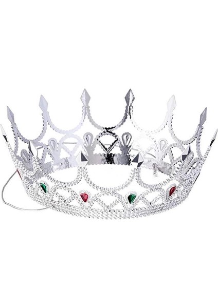 Taşlı Rönesans Kostümlü Kraliyet Ortaçağ Gümüş Kraliçe Prenses Tacı fiyatları