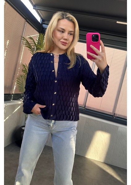 Lacivert Bürümcük Hırka fırsatları