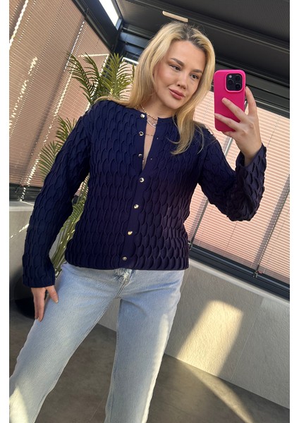 Lacivert Bürümcük Hırka indirimleri