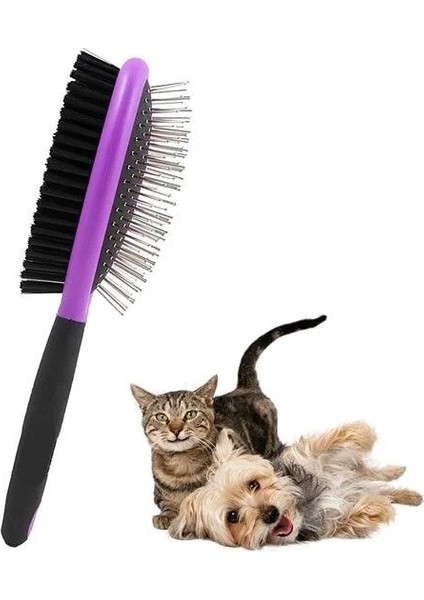 Çift Taraflı Evcil Hayvan Kedi Köpek Temizleme Pet Bakım Fırçası