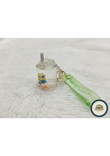 2,lü Anahtarlık Karışık Sulu Milkshake Desenli