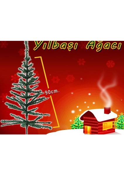 Yılbaşı Çam Ağacı Gür Dallar 90 cm