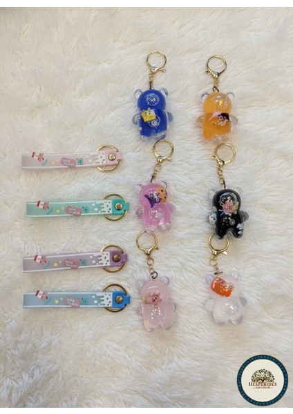 3,lü Anahtarlık Karışık Sulu Ayı Desenli fiyatları