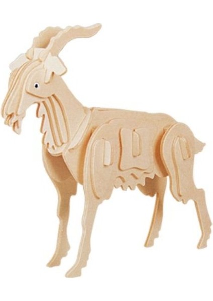 3D Ahşap Puzzle - Keçi modelleri