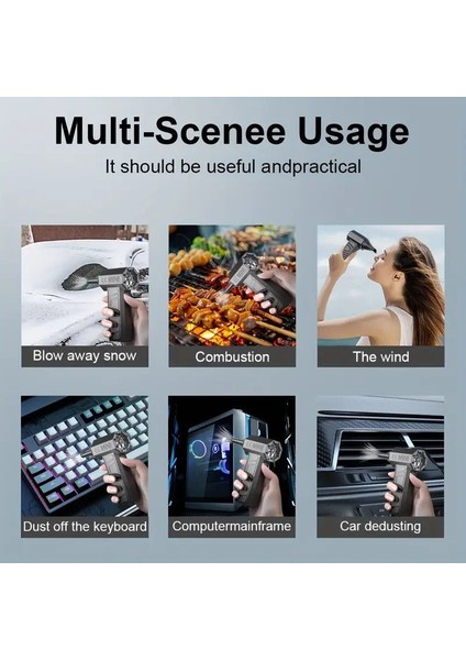 🚀 [non Prog] Mini Jet Kablosuz Hava Üfleyici & Şarjlı El Süpürgesi (2'si 1 Arada, 52M/S, Fırçasız Motor) modelleri