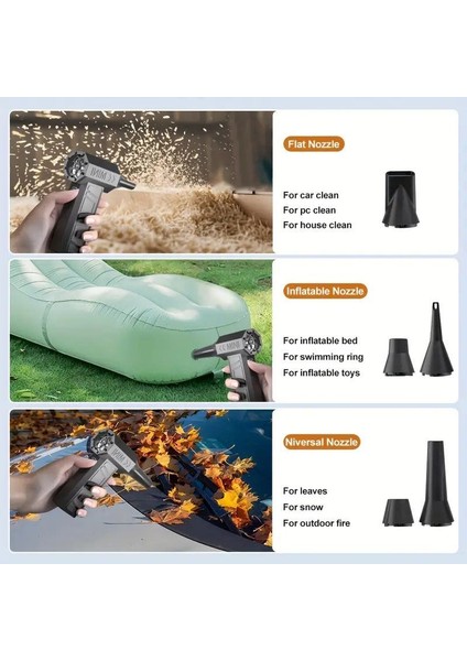 🚀 [non Prog] Mini Jet Kablosuz Hava Üfleyici & Şarjlı El Süpürgesi (2'si 1 Arada, 52M/S, Fırçasız Motor) indirimleri