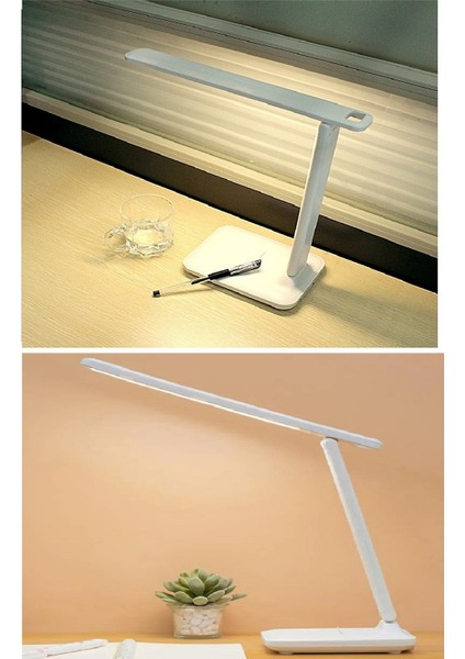 Şarjlı USB Katlanır Masa Lambası – Telefon Tutuculu 3 Modlu Dokunmatik LED Gece Kitap Lambası modelleri