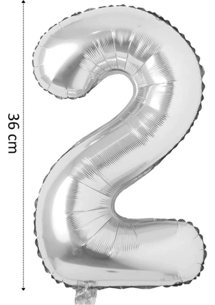 Yılbaşı Hello 2026 Gümüş Renk Rakam Folyo Balon Küçük Boy 36 cm 1 Se fiyatları
