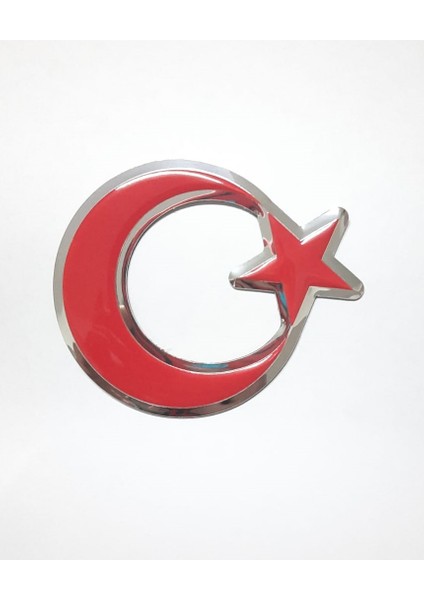 12 cm Yuvarlak Plastik Yapışkanlı Ay Yıldız Arma modelleri