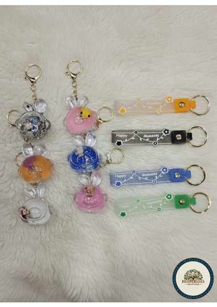 3,lü Anahtarlık Karışık Sulu Tavşan Desenli fiyatları