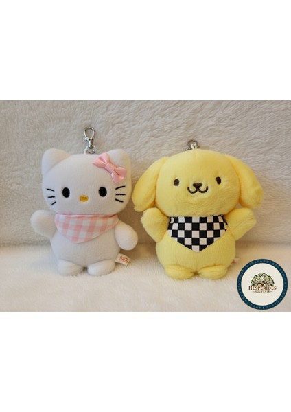 2,li Peluş Anahtarlık Hello Kitty ve Pompompurin’lı