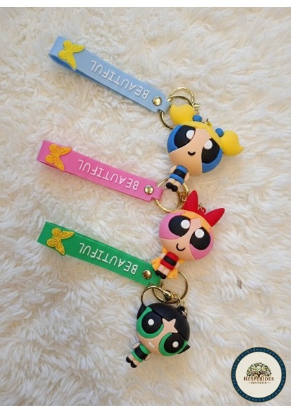 3,lü Anahtarlık Çizgi Karakter Powerpuff Girls’lü fiyatları