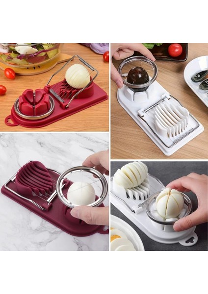 Çift Fonksiyonlu Eşit Yumurta Meyve Dilimleyici Kesici Dilimleyici Aparat modelleri